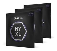Cuerdas de guitarra eléctrica D'Addario, NYXL niqueladas, NYXL1149-3P, calibre medio 11-49, juego de 6 cuerdas, paquete de 3, 3-Pack, Medium, 11-49