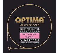 Cuerdas de guitarra eléctrica Optima Gold Strings. Juego Maxiflex 12028 EL