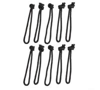 Cuerdas de nailon para correa de tabla de surf, 4 mm de grosor, 36 cm de longitud, extremos resistentes al deshilachado para surf al aire libre y tareas de seguridad de tabla (10 piezas)