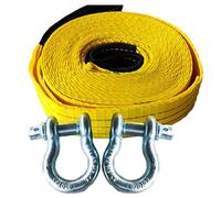 Cuerdas De Remolque Recuperación 3M X 5CM 12T Correa De Remolque De Coche Resistencia con Dos Ganchos Gruesos En Forma De U Correa para Remolcar Vehículos para Remolque Resistente(5m)