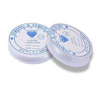 Cuerdas e Hilos para Abalorios Transparente,Pulsera Transparente con Hilo,Hilo de joyería de Perlas,Resistencia al desgarro,Alta Elasticidad,Joyería,Aproximadamente 12m,2piezas(0,6mm)