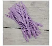 Cuerdas Elasticas 50/100 PCS Mascarilla ajustable Cuerda de costura Cordón Elástico Cable con hebilla Cuerda Negra Bricolaje Haciendo accesorios suministros. Cuerdas Elasticas Musculacion(Light purple