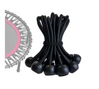 Cuerdas elásticas de repuesto para trampolín, 15 bandas elásticas de bola resistentes, accesorios de trampolín de fitness, cuerda elástica con gancho en T (15,5 cm)