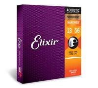 Cuerdas Elixir Strings para guitarra ac stica de bronce fosforado con revestimiento NANOWEB (medio, 0,013-0,056)