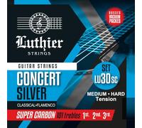 CUERDAS GUITARRA CLASICA - Luthier (LU/30SC) Super Carbon Concert Silver 30 (Juego Completo) "D"
