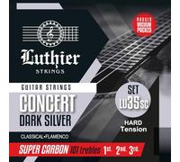 CUERDAS GUITARRA CLASICA - Luthier (LU/35SC) Super Carbon Concert Dark Silver 35 (Juego Completo)