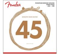 Cuerdas para bajo ac stico Fender 8060 de bronce fosforado, escala larga, 0,045-0,100
