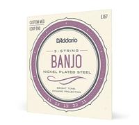Cuerdas para banjo D'Addario, acero niquelado, EJ57, Custom Medium Gauge 11-22, juego de 5 cuerdas, paquete de 1