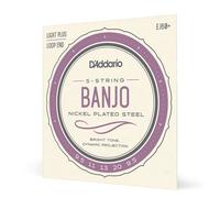 Cuerdas para banjo D'Addario de acero niquelado EJ60+ Light Plus, calibre 9,5-20, juego de 5 cuerdas (paquete de 1)