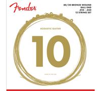 Cuerdas para guitarra ac stica Fender 80/20 de bronce con extremo de bola 70-12L 10-50