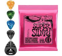 Cuerdas para guitarra acústica, cuerdas de guitarra entorchadas en níquel, cuerdas para bajo eléctrico, cuerdas para guitarra eléctrica, calibre 9-42, incluye 4 púas de guitarra gratis