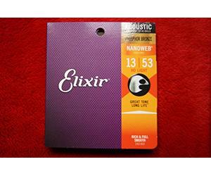Cuerdas para guitarra acústica de fósforo bronce Elixir HD, ligeras, 16182, 2 paquetes