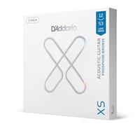 D'Addario Cuerdas para guitarra acústica XS con revestimiento de bronce fosforado, XSAPB1253-3P, máxima vida útil con tacto suave y tono excepcional, para guitarras de 6 cuerdas, 12-53 luces, paquete