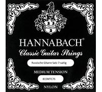 Cuerdas para guitarra clásica Hannabach Serie 815 Tensión Media para guitarra rusa, escala 640-660 mm, juego de 7 cuerdas - 815MTC7S