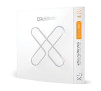 Cuerdas para guitarra D'Addario - Cuerdas para guitarra eléctrica recubiertas XS - Vida útil prolongada para guitarras de 6 cuerdas - XSE1046 - Ligera regular, 10-46 - 1 juego