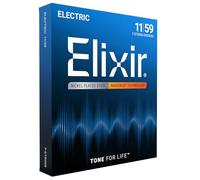 Cuerdas para guitarra eléctrica de 7 cuerdas Elixir® Strings con recubrimiento NANOWEB®, calibre mediano (.011-.059)