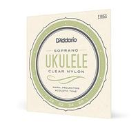 D'Addario Cuerdas para ukelele soprano EJ65S, nylon transparente, juego de 4 cuerdas, 1 paquete