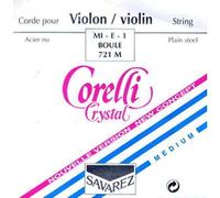 Cuerdas para violín Corelli Crystal E Steel con punta de bola Medium 721M