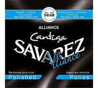 Cuerdas Savarez para guitarra clásica Alliance Cantiga, pulidas, tensión alta, azul, 510AJH