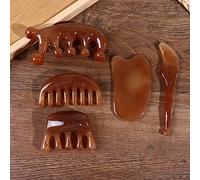 Cuerno De Buey Natural Gua Sha Herramientas Punto De Raspado Masaje De Cuerpo Completo Peine De Dientes Anchos Cepillo De Masaje Para El Cuero Cabelludo Herramienta Para El Cuidado Del Cabello,mi