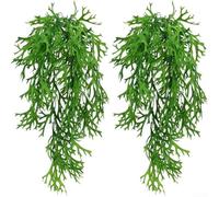Cuerno de ciervo falso realista para plantas de helecho para colgar en interiores y exteriores, adecuado para paredes, techos, estantes y estantes