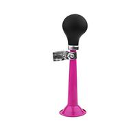 Cuerno de Corneta, Cuerno de Payaso Retro, Cuerno de Bicicleta para Niños, Altavoz Giratorio de Metal Vintage Clásico Sirena Hooter Cuerno de Aire de Caracol con Bombilla para Vehículos(Rosa)