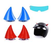 Cuerno de Decoración de Casco, Casco de Motocicleta Cuerno, 4 Piezas Demonio con Accesorios de Decoración, Decoración de Casco, Casco de Moto Cuerno de Diablo, Demon Horn Accesorios de Decoración