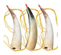 Cuerno de guerra, 3pcs Vintage Viking Horn, Clear Sound Blow, Portable Viking War with Strap for Cosplay Party Festival Ceremonies Regalos para niños Bullhorn