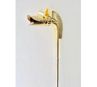 Cuerno de guerra celta medieval Carnyx Trompeta Celta Cuerno Guerra Medieval Deskford Trompa Trompa Tocador Medieval Tatuaje Edad Hierro Latón Serpiente Réplica Totalmente Kdbh2 Versión Kd Calibre