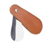 Cuerno De Zapato Compacto - Cuerno De Zapato De Acero Inoxidable, Cuerno De Zapato Portátil | Herramienta De Asistencia Para Zapatos Con Cubierta De De La PU Para El Uso De Viajes, Cuchara