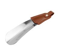 Cuerno de Zapato Portátil, Cuerno de Zapato de Cuero PU Acero Inoxidable Conveniente para Ancianos para Niños Pequeños para el Hogar para Villa