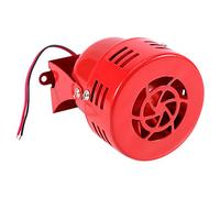 Cuerno Sirena Aire Rojo, Sirena Ataque Aire Impulsada por Motocicleta de Camión de Coche Eléctrico de 12 V, Sirena de Motor con Construcción de Carcasa de Metal