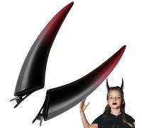 Cuernos de diablo góticos, Cuernos de frente de fantasma | Accesorios para sombreros de disfraces de Halloween - Tocado de vampiro demonio para mujer, pinzas para el pelo de Halloween, cuernos de