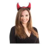 Cuernos de Diablo Negro Rojo En Banda Adultos Demonios Accesorio de Disfraz