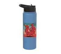 Cuernos de dragón, púas, alas, garras musculares, intenso Stainless Steel Insulated Water Bottle