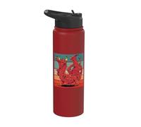 Cuernos de dragón, púas, alas, garras musculares, intenso Stainless Steel Insulated Water Bottle