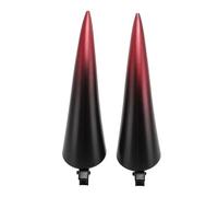 Cuernos horquilla ligero seguro realista ajustable diablo cuernos Clips para Halloween Party Cosplay maquillaje tema ABS Material Metal 10,9 x 2.6 cm 2 piezas (Czerwony)