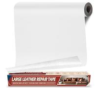 Cuero Adhesivo para Tapizar Blanco, 43x200cm Parche Cuero Adhesivo, Polipiel Adhesiva para Tapizar, Parches de Reparacion Autoadhesivo para Asiento de Coche, Silla, Sofá, Barco