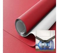 Cuero Adhesivo Para Tapizar Kit De Reparación Rápida De Cuero Rojo Con Parches Autoadhesivos Para Muebles, Asientos De Coche Y Sofás(90x300cm/35.43x118.11inch)