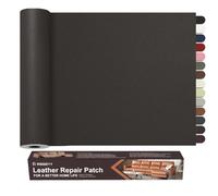 Cuero Adhesivo Parches, 40 x 160cm Reparación De Cuero Parches, Parche de Reparación Autoadhesivo para Tapizar para Sofá, Asientos de Automóviles, Muebles, Cabecera.(Café Oscuro)