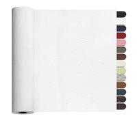 Cuero Adhesivo Parches, 60 x 120cm Reparación De Cuero Parches, Parche de Reparación Autoadhesivo para Tapizar para Sofá, Asientos de Automóviles, Muebles, Cabecera.(Blanco)