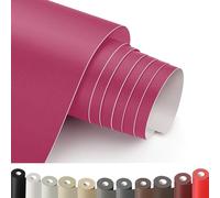 Cuero Adhesivo Parches Rojo Rosa, 30 x 100cm Reparación De Cuero, Autoadhesivo para Tapizar Sofá, Asientos de Automóviles, Muebles, Cabecera