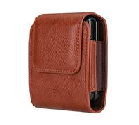 Cuero Bolsa de Cintura Hombre Compatible con Samsung Galaxy Z Flip 6 5 4 3 2 1, Vertical Funda de Cuero Cinturón para Movil Riñonera Cuero Compatible con Huawei P50 Pocket/Moto Razr+/Razr 40 50 Ultra