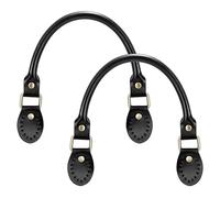 Cuero Bolso Correa de Hombro, Asa de Repuesto para Bolsos de Mano, 42cm Reemplazo Correas de Manijas DIY para Bolsos Suministros de Fabricación (Negro)