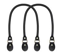 Cuero Bolso Correa de Hombro, Asa de Repuesto para Bolsos de Mano, 62cm Reemplazo Correas de Manijas DIY para Bolsos Suministros de Fabricación (Negro)