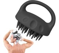Cuero cabelludo Masajeador, Suave Silicona Cabello Limpieza Cepillo, Wet y Seco Cabello Cabeza Masajeador, Cabeza Exfoliante Champú Cepillo para hombres Mujeres (Negro)