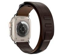 Cuero Correa para Apple Watch Ultra 2 49mm, Vintage Pulseras Ultra Ancha Banda Genuino Correa para Apple Watch SE 2 Series 10 9 8 7 6 5 4 3 2 1 SE Correa para iWatch Ultra 49mm 46mm 45mm 44mm 42mm