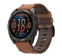 Cuero Correa para Garmin Fenix 7X, 26mm Pulsera Cuero Correa para Feinx 8 51mm/FEnix 7X Pro/7X Pro Solar/7X/6X/6X Pro/5X/5X Plus/3/3 HR/Tactix 7/7 Pro/Epix Pro 51mm/Enduro 3