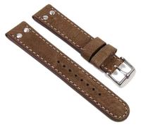 Cuero de Búfalo de Agua Correa de Reloj Cuero 20mm Braun 956520