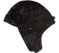Cuero de la Capilla de Estilo Aviador Negro Negro Negro Talla:GR.XL/61-62